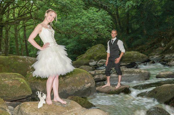 photo mariage couple riviere clain