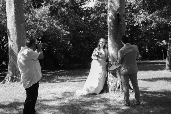 photo marié couple noir et blanc